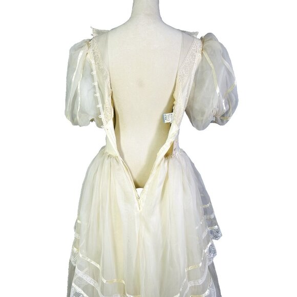 Vintage NWT Jessica McClintock Romantic Renaissance Bridal Dress Victorian 9/10 - Picture 9 of 16